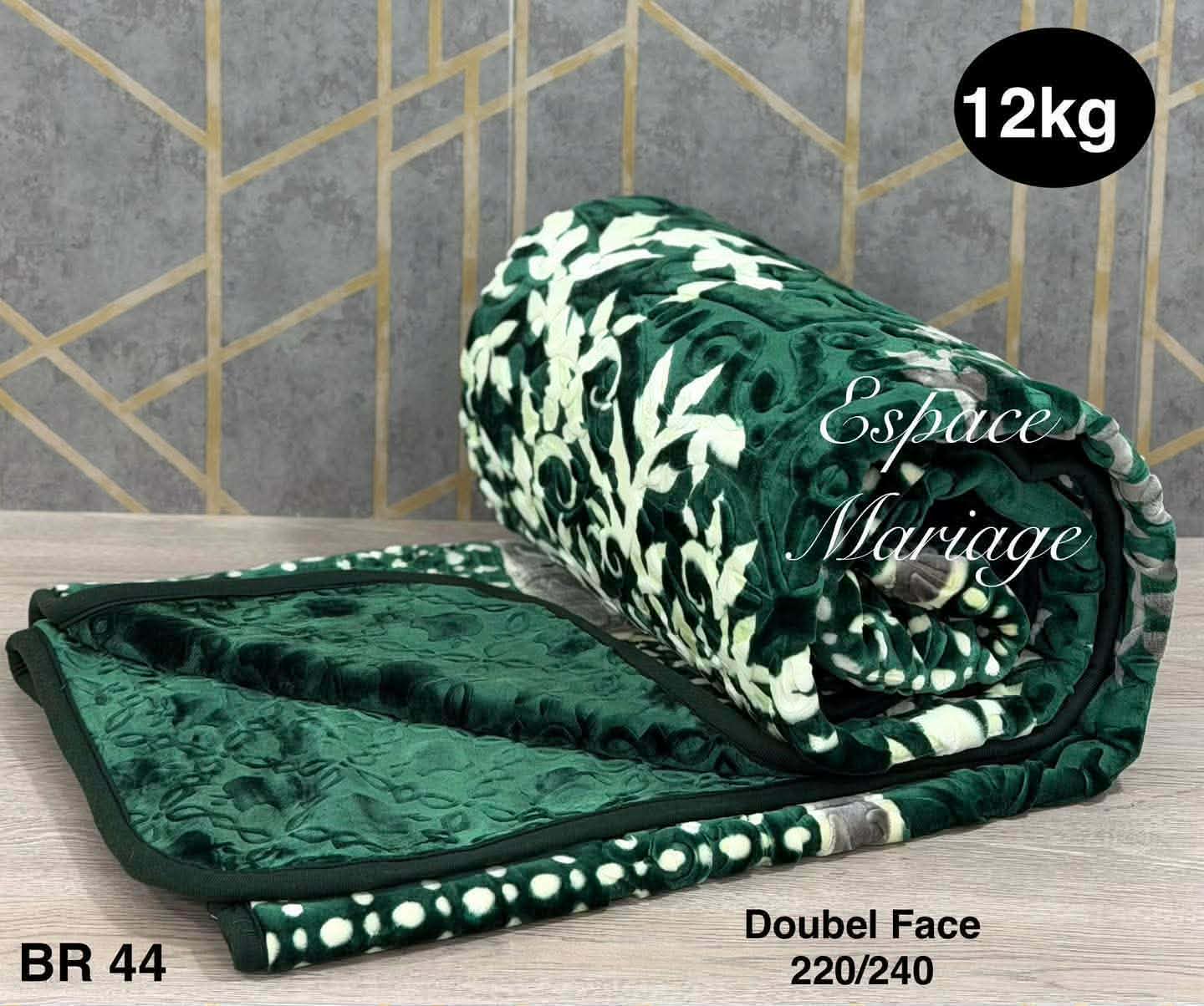 🛏️ Couverture Double Face Ultra Lourde – 12 kg