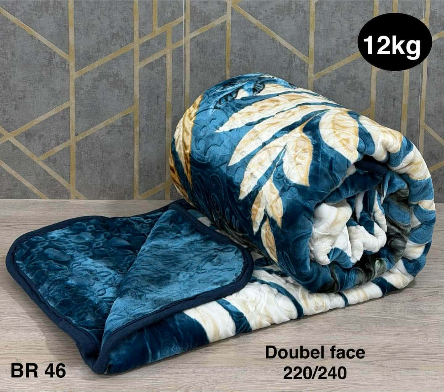 🛏️ Couverture Double Face Ultra Lourde – 12 kg