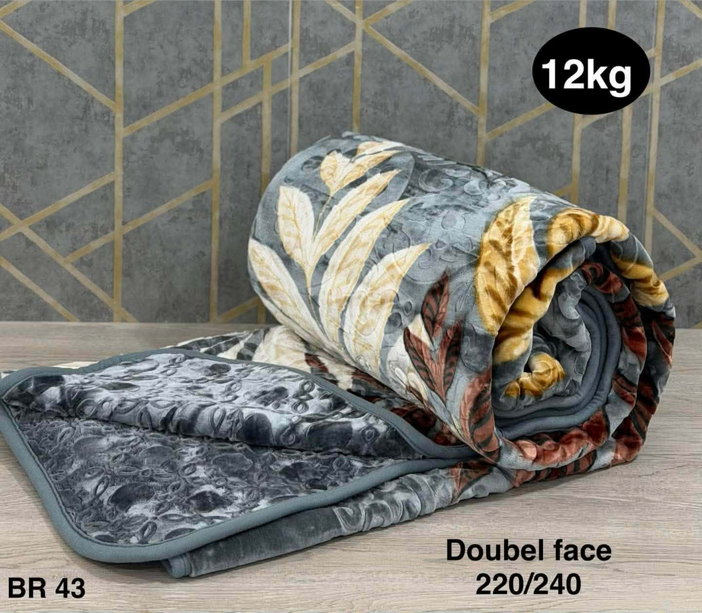 🛏️ Couverture Double Face Ultra Lourde – 12 kg