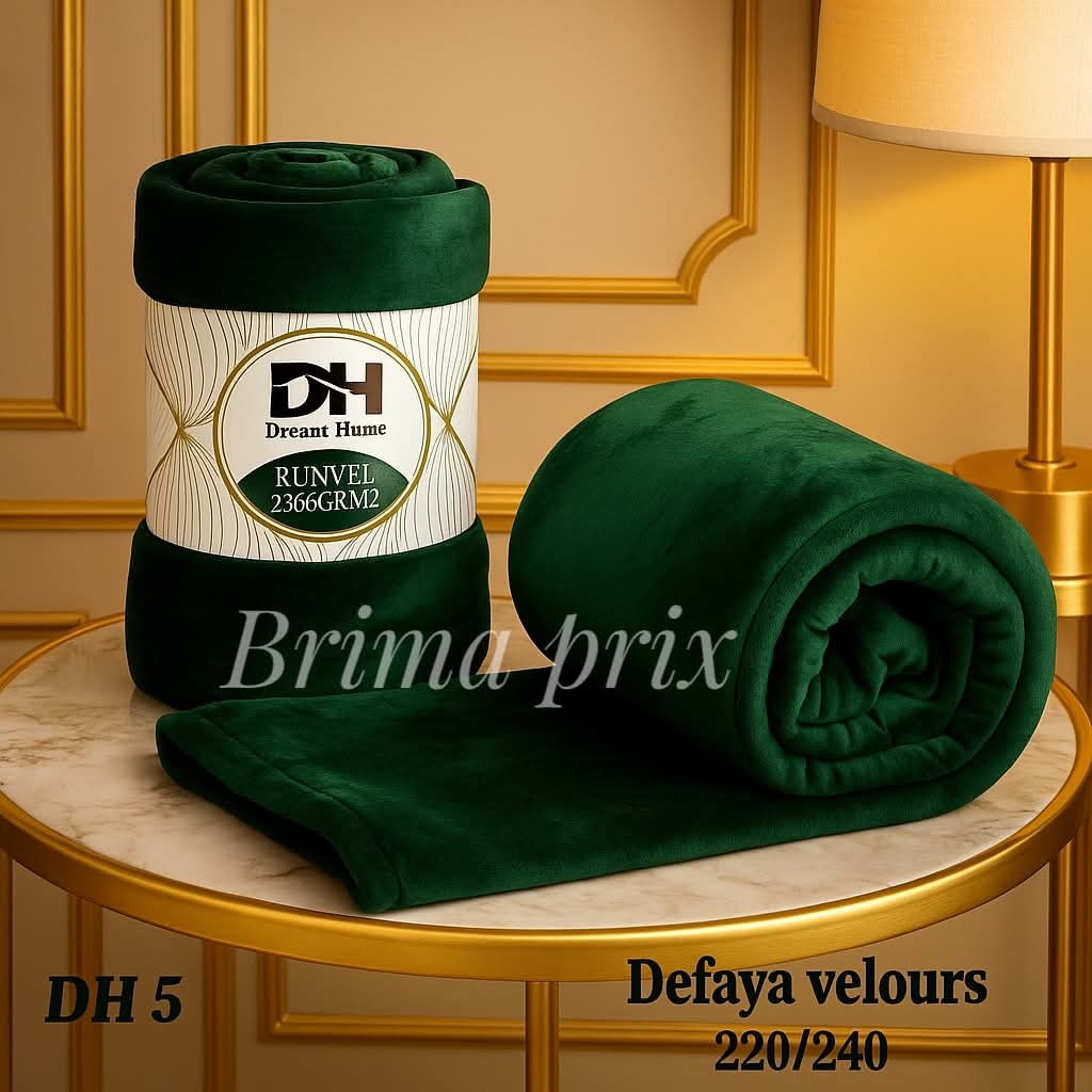 Defaya Velours Premium 220×240 – Ultra Douce & Chaude