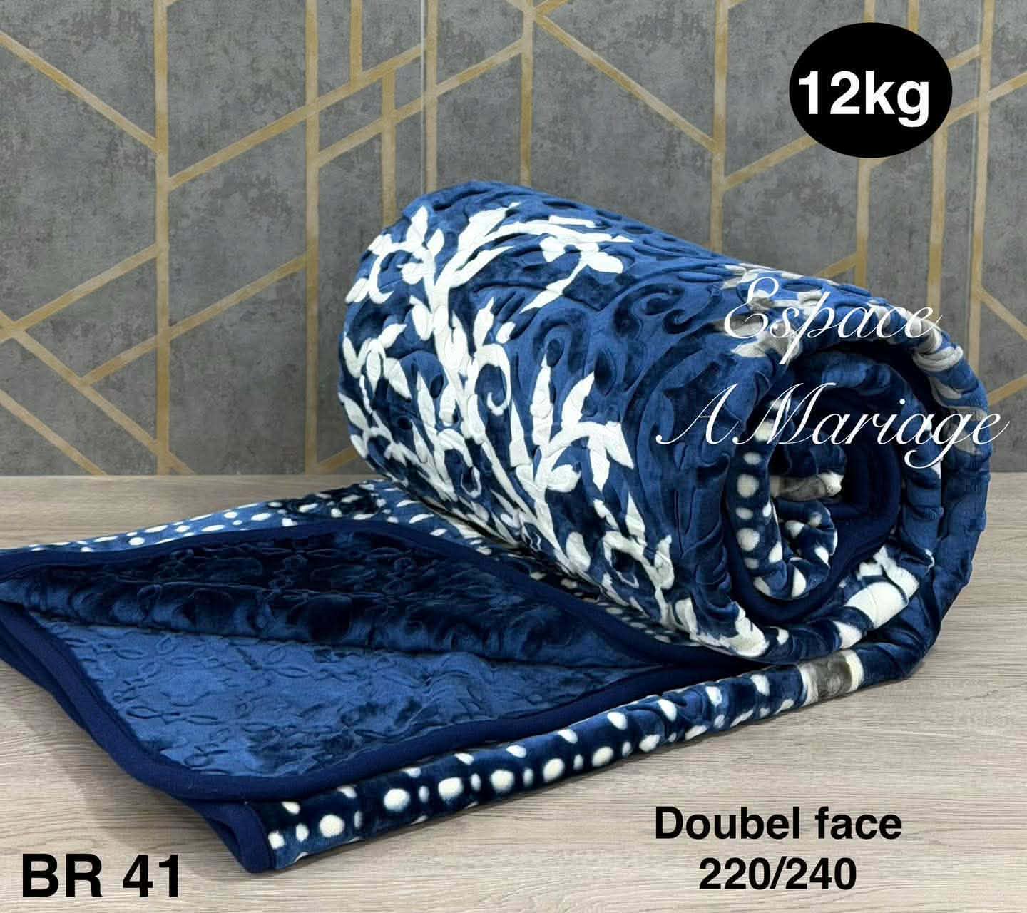🛏️ Couverture Double Face Ultra Lourde – 12 kg