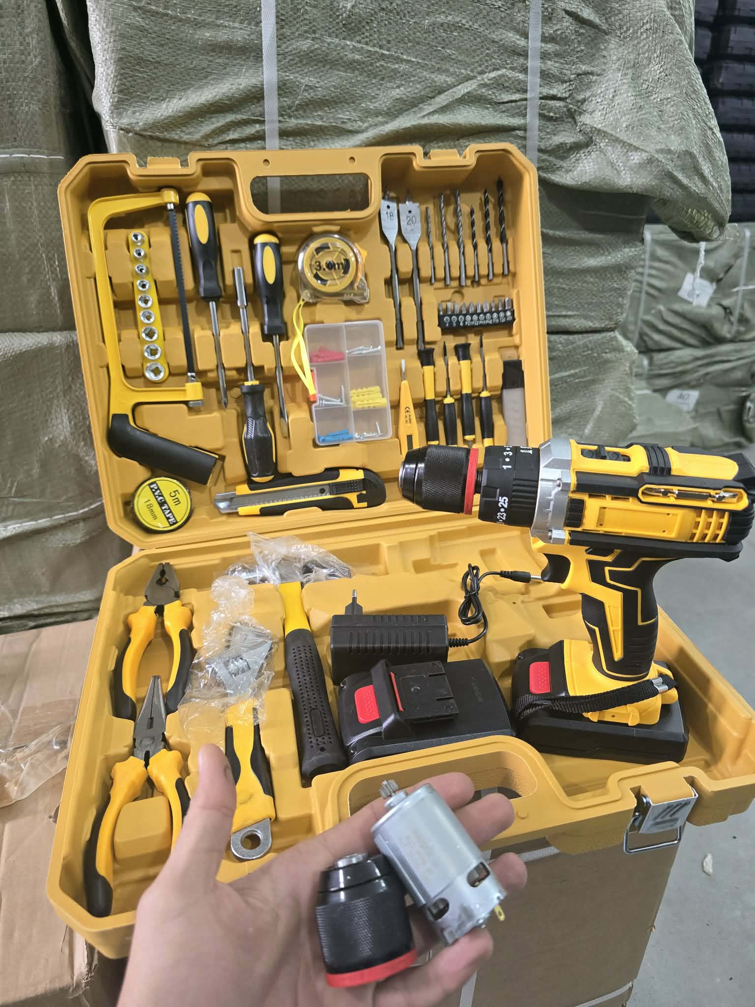 Kit Perceuse Sans Fil 48V + Coffret Outils Complet – Double Batterie